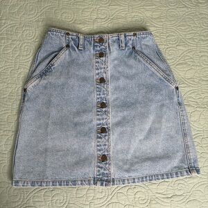 Liz Claiborne denim skirt button front vintage 90’s